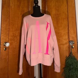 GAP oversized crew neck sweatshirt in pink